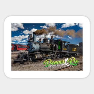 Denver and Rio Grande 425 Steam Locomotive at Antonito Colorado Sticker